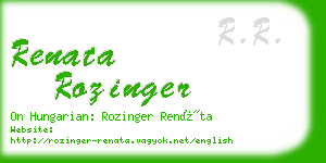 renata rozinger business card